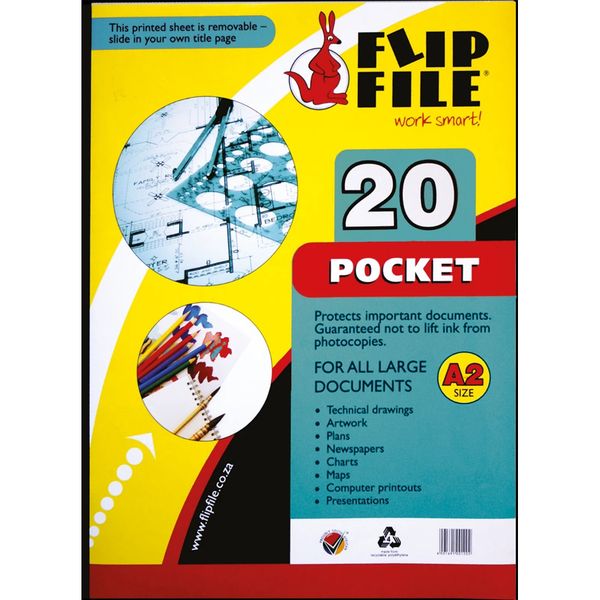Flip File 20 Pocket Display Book - A2 (Pack of 5)
