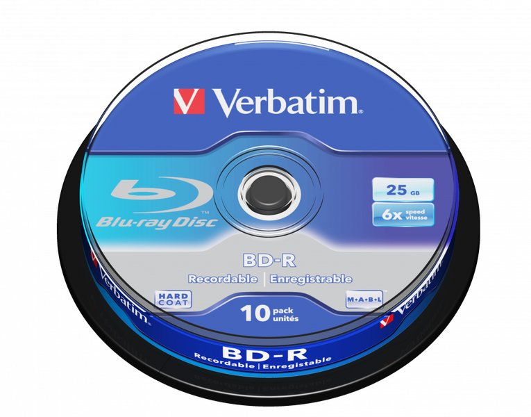 VERBATIM BD-R SL 25GB 6 X 10 PACK SPINDLE - Blu-ray Discs