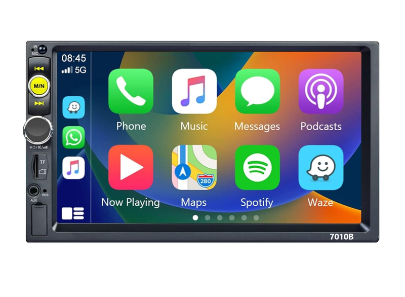 7 inch Car BT Radio, Wireless Carplay, Wireless Android Auto. USB, SD, AUX.