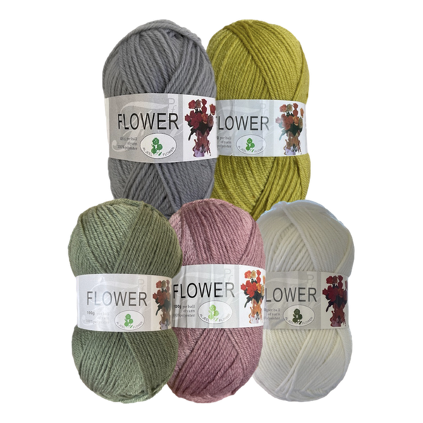 Double Knitting Polyester Yarn 100g (Pack of 5) #1