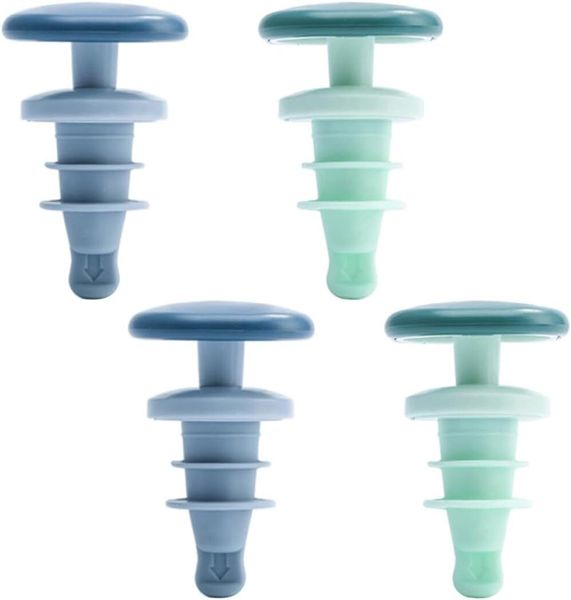 Silicone Wine Stoppers Airtight Sealing Plugs Green Blue