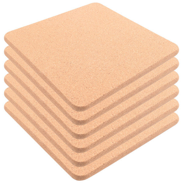 Cork Trivet, High Density Thick Square Cork Trivets 6Piece