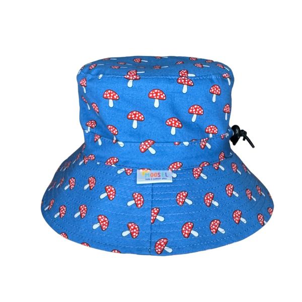 Baby Toddler Bucket Sun Hat Toadstool Mushrooms Garden