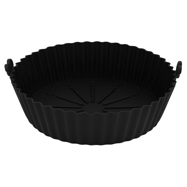 Regent Round Airfryer Black Silicone Basket, 160mm Dia