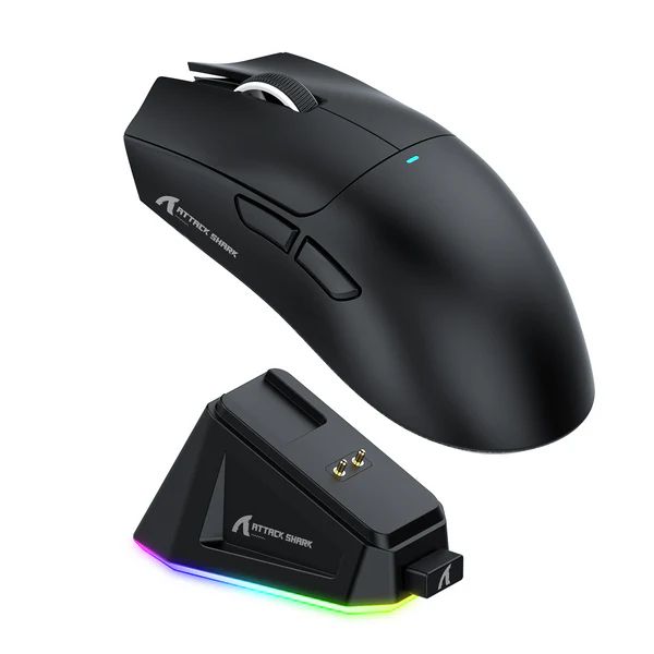 Gaming Mouse with Charging Dock BT 5.2 2.4G Wireless Wired 800-22000 DPI