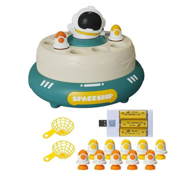 Family Board Game Rotating Spaceship Rocket Catcher Toy - Focus Training