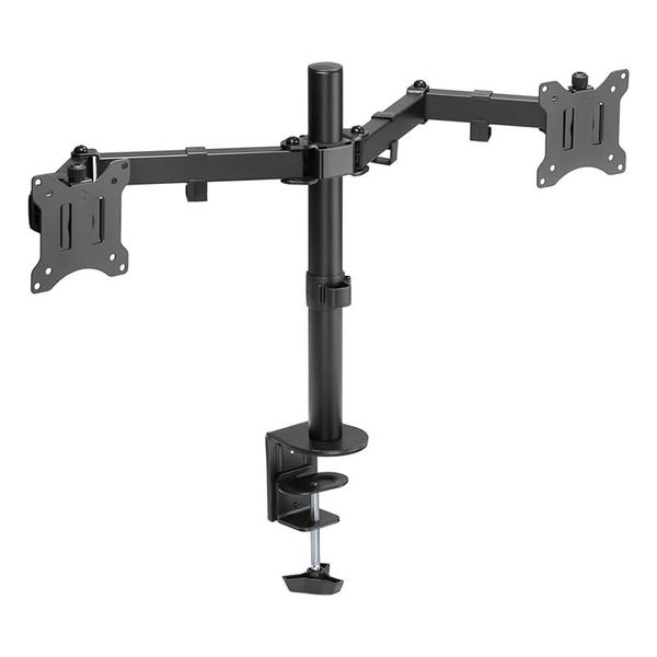 17'' - 27'' Fully Adjustable Dual LCD LED Monitor Desk Stand
