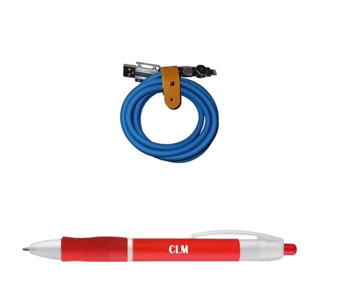 Lightning Cable to USB with branded CLM black pen