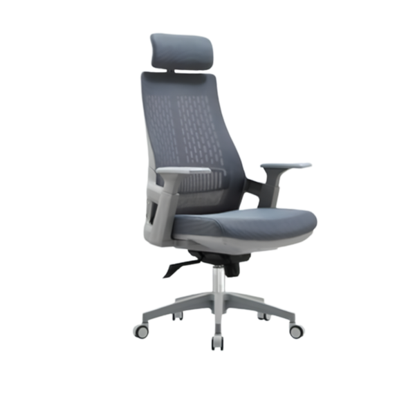 Ergonomic Mesh Adjustable Reception Rolling Chair With Headrest And Wheels