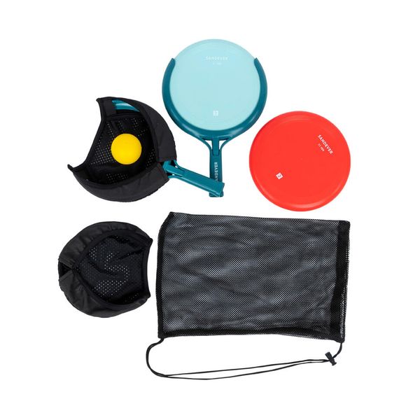 Sandever 3-in-1 Game Set: flying discs/racket sports/ball catcher