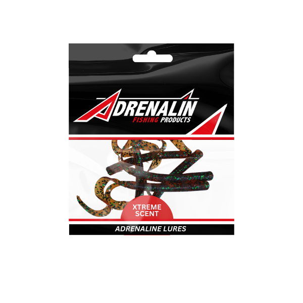 Adrenalin Tail Worm Green Pumpkin 4 Inch