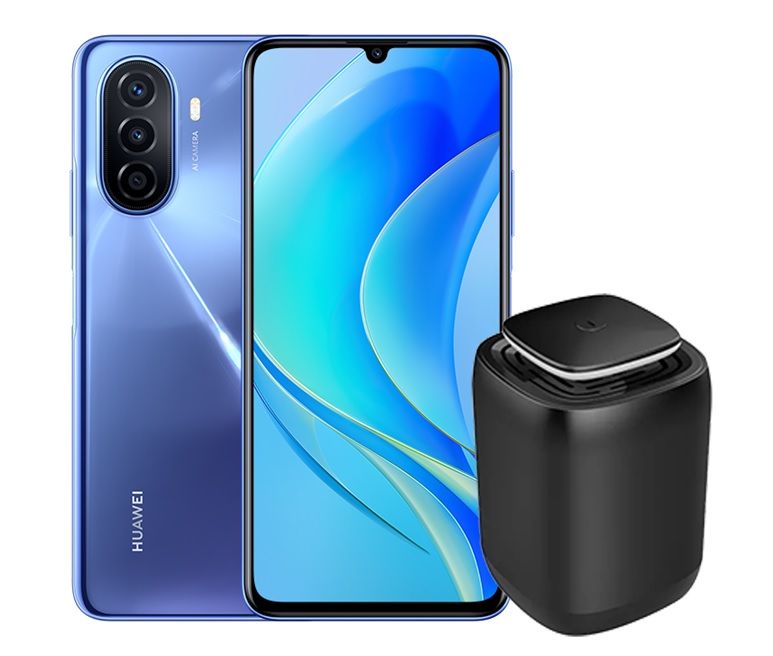 Huawei Nova Y70 Plus 128GB LTE Dual Sim - Crystal Blue + Bluetooth Speaker 