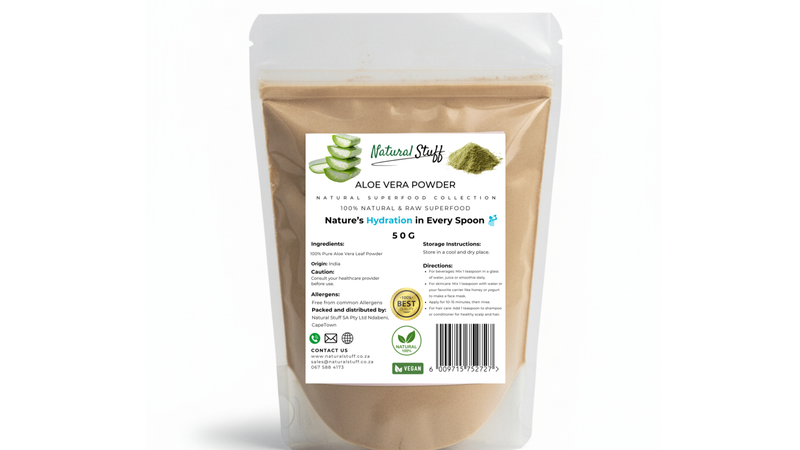 Natural Stuff Aloe Vera Powder - Immune support , Skin &amp; Hair Revitalising