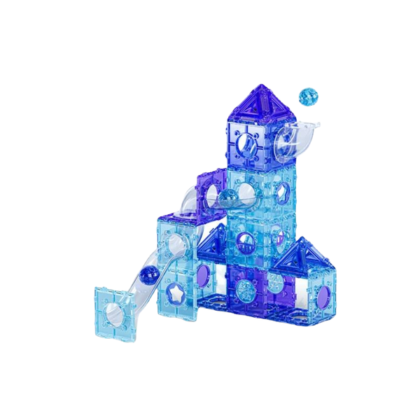 Magnetic Tiles - 132 Pcs Marble Run STEM Kit for Boys and Girls Age 6+