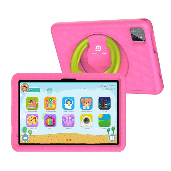 Pritom Smart Tablet for Kids 10" WiFi 4GB RAM 128GB ROM Parental Control