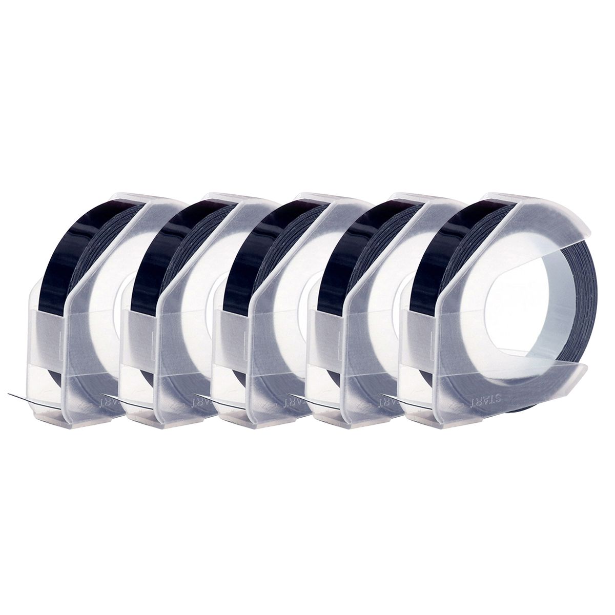 5 Roll Label Maker 3D Plastic Embossing Tape(Each Roll 9mmX3m)