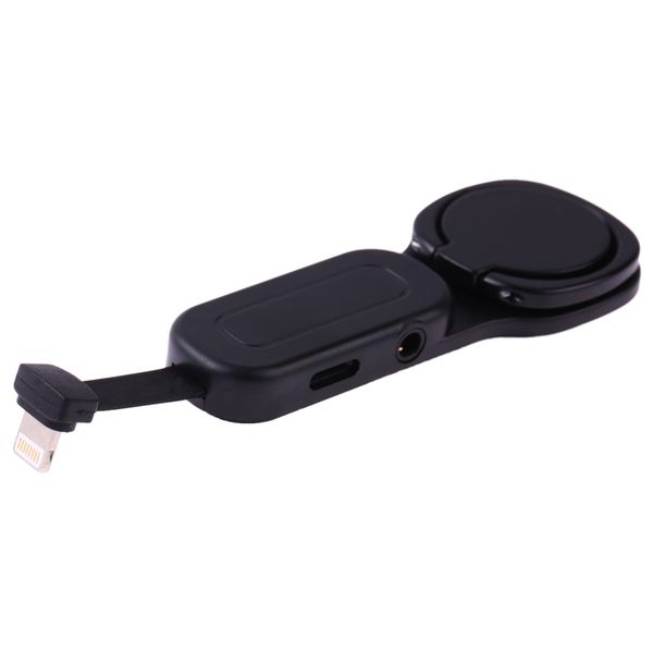 Techme LXS09 8 pin Lighting to 3.5mm + 8 pin Lighting Ring Holder Adapter