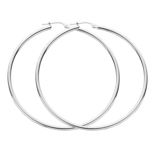 Big-Hoop Costume Earrings - Silver