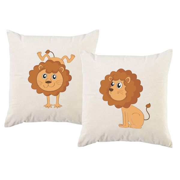 PepperSt – Scatter Cushion Cover Set – Crazy Lion
