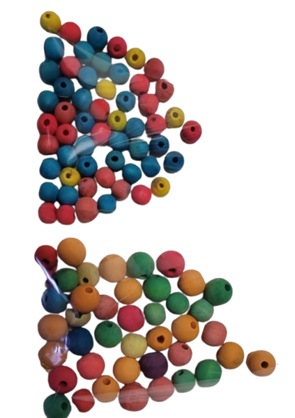Craft / DIY - Coloured Wooden Beads For Bird / Parrot / Rodents