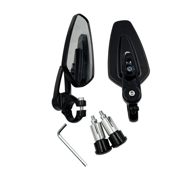 Motorcycle Mirrors-7/8" (22mm) Bar End RearView Mirrors Compatible withMost