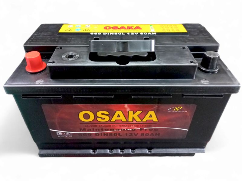 Osaka 669 Car Battery - 12V - 80Ah - Normal Terminal + -