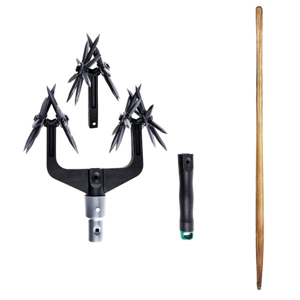 Garden Multifunctional 2 In 1 Rotating Cultivator Head (27cm) &amp; Pole (1m)