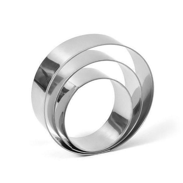 FI- Stainless Steel Cake Rings – Set of 3 DIY