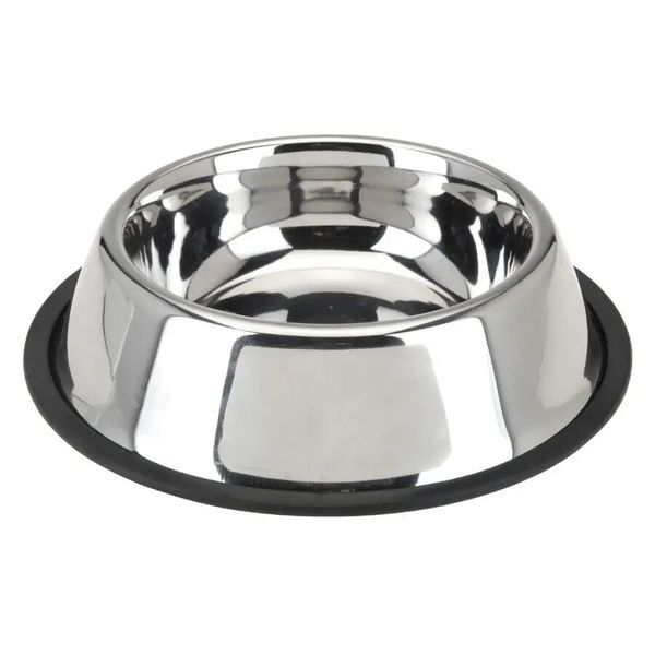 Stainless Steel Pet Dog/Cat Feeder Bowl- Silver