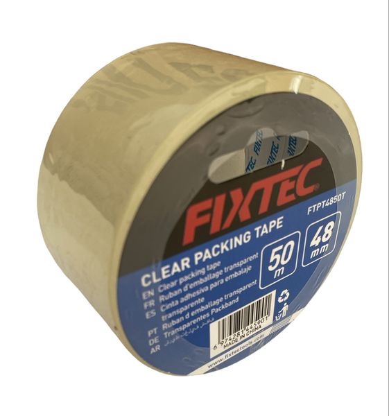 Fixtec 50m x 48mm Clear Packing Tape