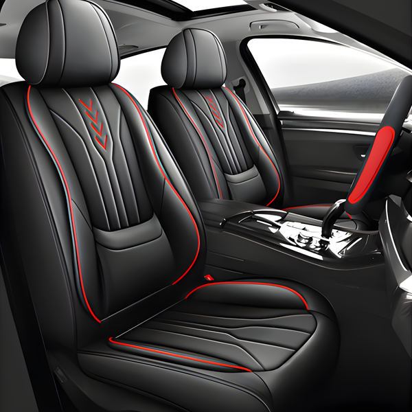 Redisson 5 Seater Universal Car Seat Cover - Black Red