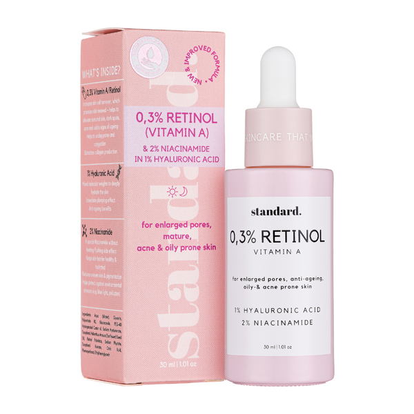 Standard Beauty Retinol 0,3% (Vitamin A) with Hyaluronic Acid &amp; Niacinamide