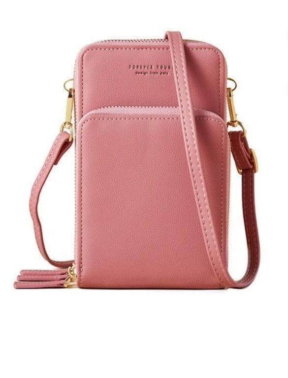 Women Crossbody Cell Phone Bag With cards slots-Pink | Shop Today. Get ...