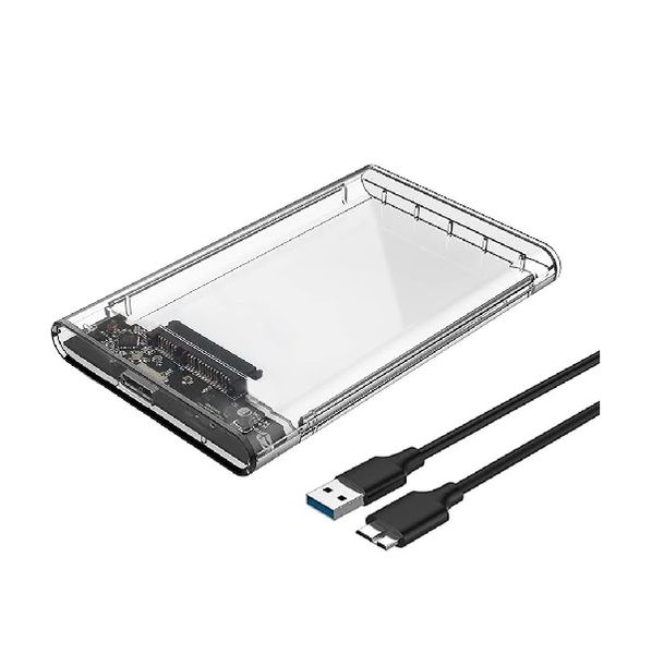 Portable Clear Case 2.5 Sata USB 3.0 Hard Drive Enclosure