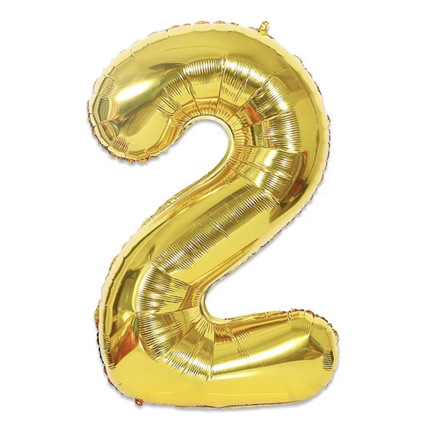 Gold Number 2 Helium Balloon 106cm