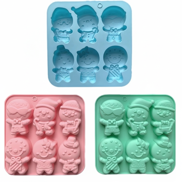 Silicone Christmas Gingerbread &amp; Holiday Baking Moulds - 3 Piece