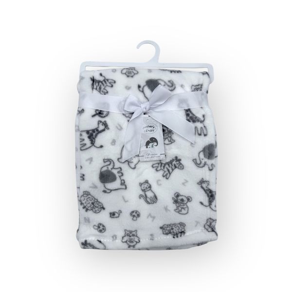 Mothers Choice Printed Flannel Baby Blanket - Animals