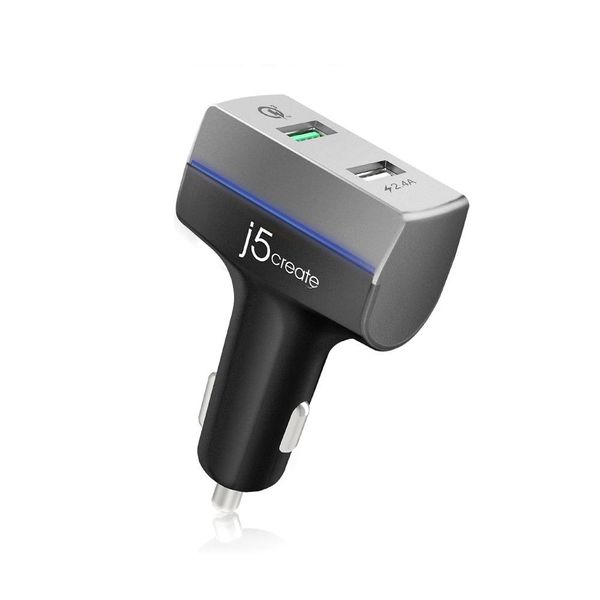 j5Create JUPV20 Quick Charge 2-Port USB Car Charger
