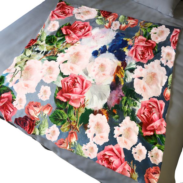 Rose Garden Light Weight Fleece Blanket