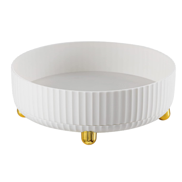 Multifunctional Rotatable Cosmetic Storage Box - White