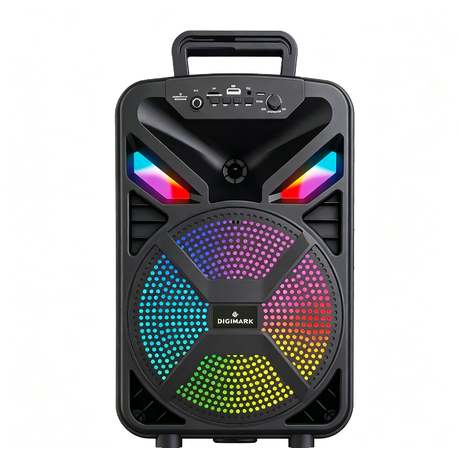 Digimark Dgm-Hq832 8-Inch Portable Bluetooth Speaker With Led Party Lights Image