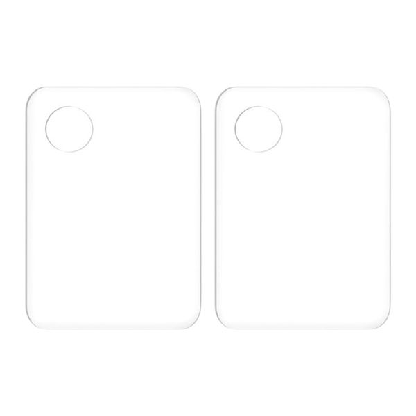 2-Pack Acrylic Square Makeup Mixing Trays - Transparent