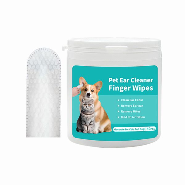 50 Piece Disposable Wipes Pet Ear Relief Finger Wipes