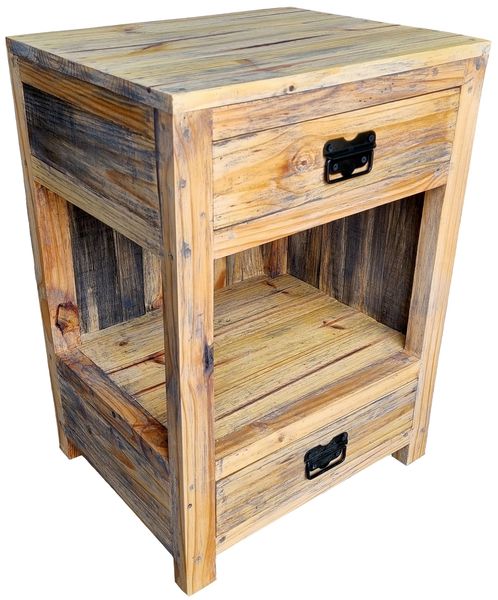 GC Hein Rustic Bedside / Nightstand Table or Pedestal made from Wood