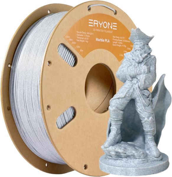 ERYONE Marble PLA Filament for 3D Printers, 1kg Spool, 1.75mm Diameter