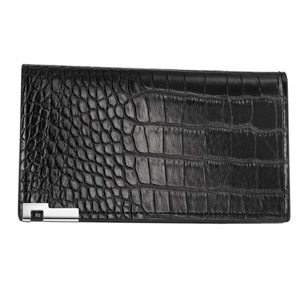 Crocodile Wallet for Women Men Slim Thin Bifold Clutch Holder Zipper