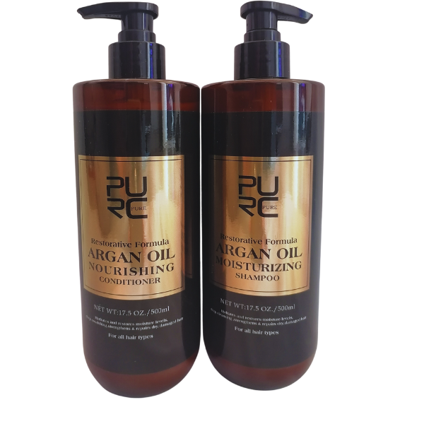 Sulfate free Cold Pressed Argan Oil Moisturiing Shampoo and Conditioner 1L