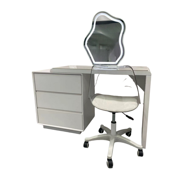 Luxurious Dressing Table with A Chair And LED Mirror