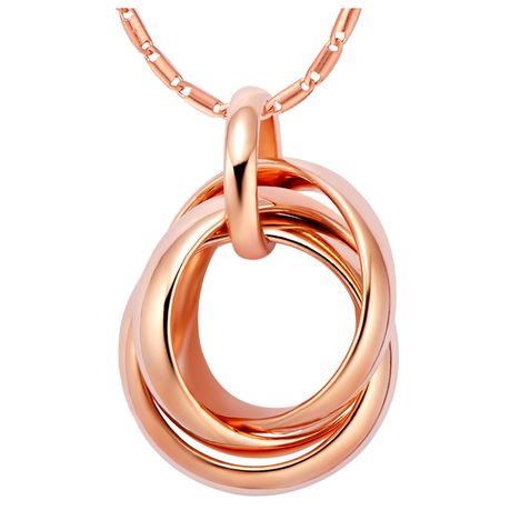 Unexpected Box 3 Rings Rose Gold Necklace