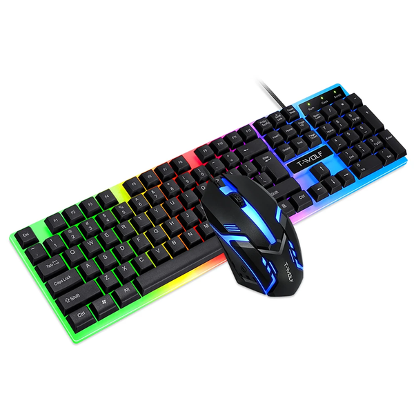 Colourful Backlit Keyboard &amp; Mouse Combo-T-WOLF- TF-230